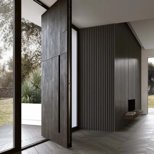 Portoncino in alluminio con pannello in laminato One Off 01 di Nurith