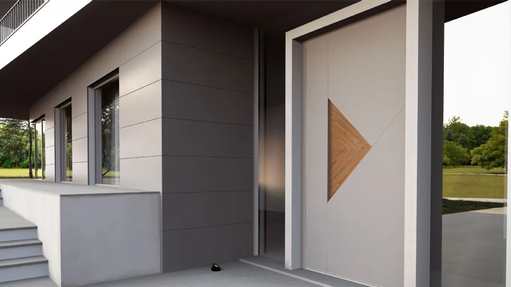 Portoncino in alluminio con pannello in laminato One Off 02 di Nurith