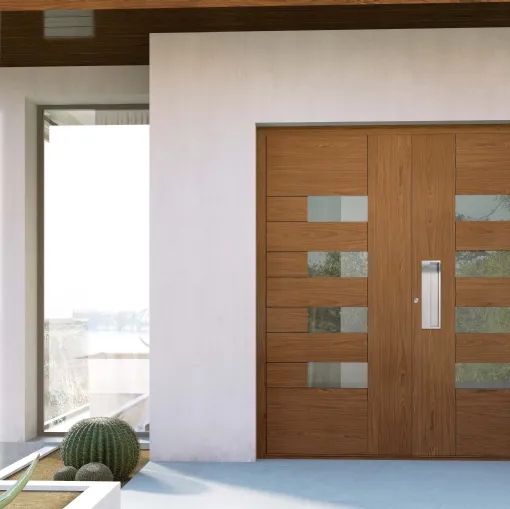 Portoncino in alluminio con pannello in laminato One Off 04 di Nurith