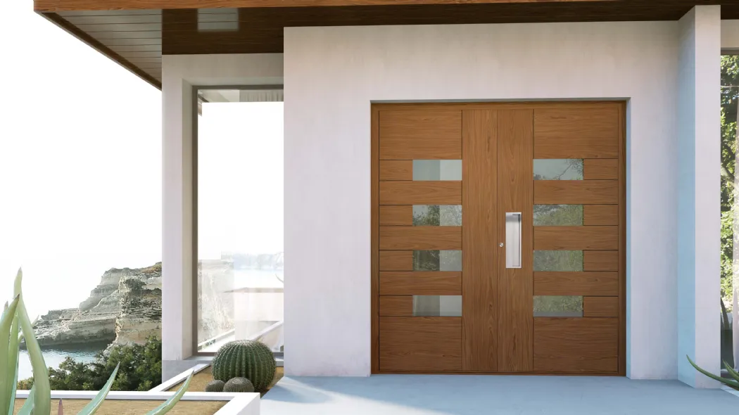 Portoncino in alluminio con pannello in laminato One Off 04 di Nurith