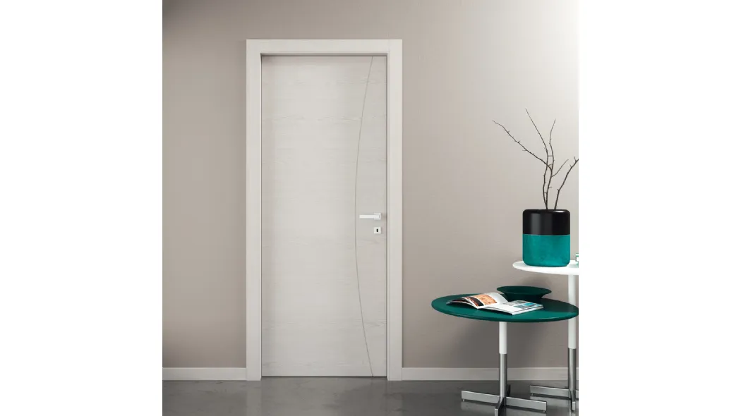 Porta per interni Ideale ID03 in Frassino laccato Grigio di Sololegno