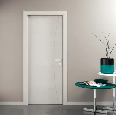 Porta per interni Ideale ID03 in Frassino laccato Grigio di Sololegno