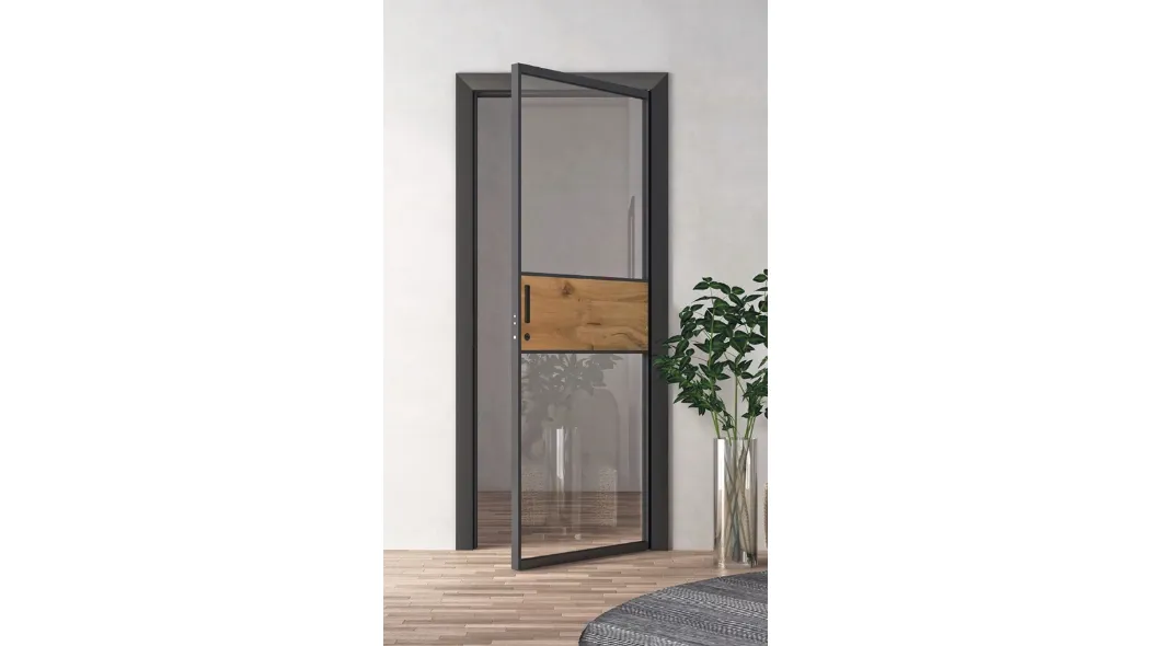 Porta interna Profile Vetro e Legno di Visioni