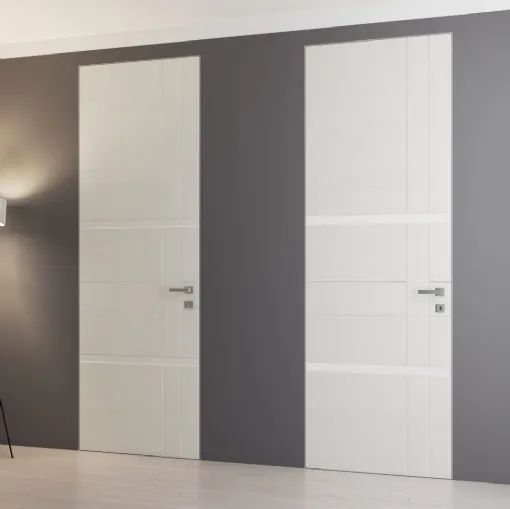 Porta per interni Reset RS09 in legno laccato di Sololegno