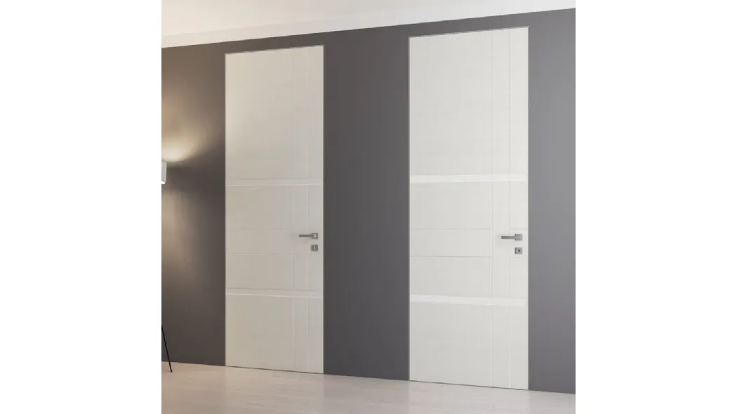 Porta per interni Reset RS09 in legno laccato di Sololegno