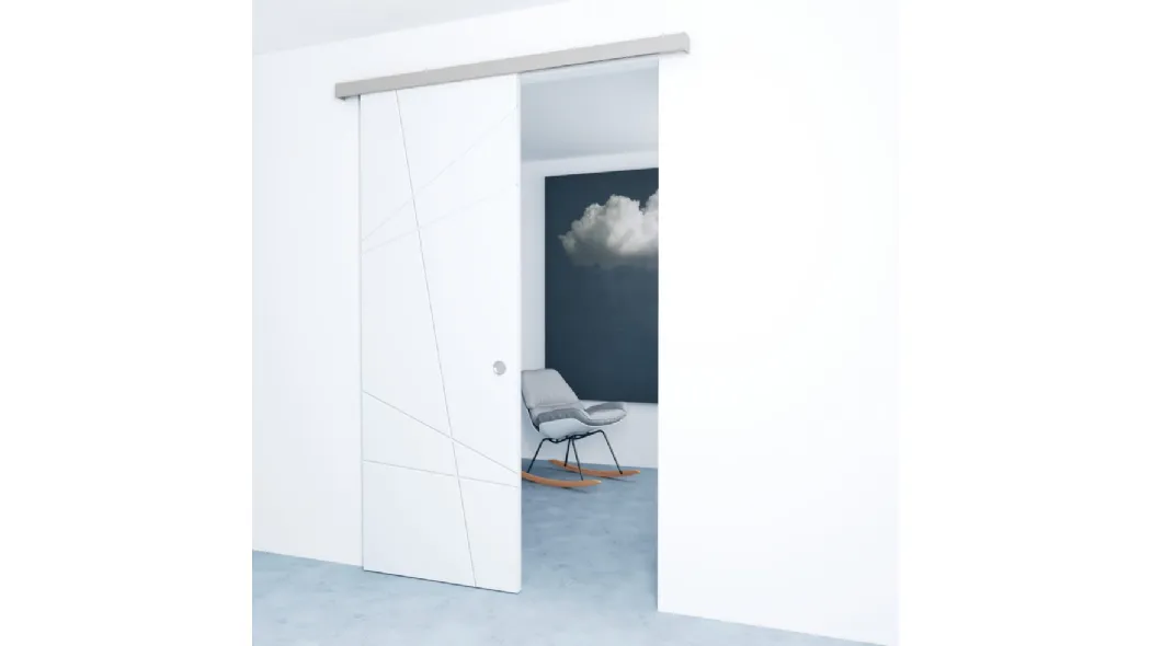 Porta per interni scorrevole Stilidea F145 di Sololegno