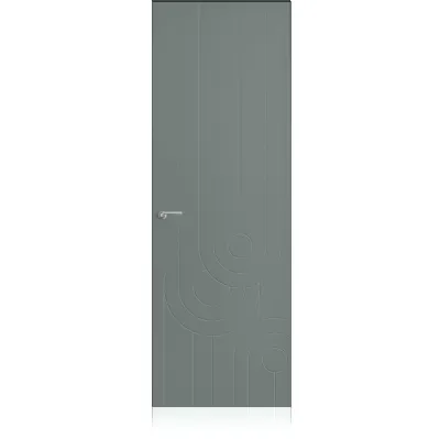 Porta per interni Yncisa 70 Zero in laccato opaco Metallo light di Ferrero Legno